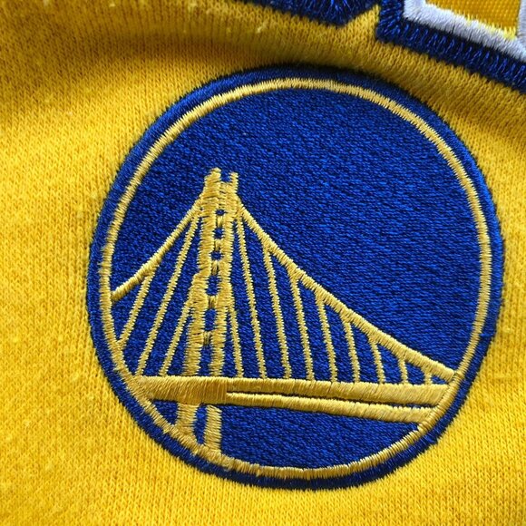 Golden State Warriors Men's Hoodie Jacket Size XL Full Zip NBA Yellow - Picture 5 of 10